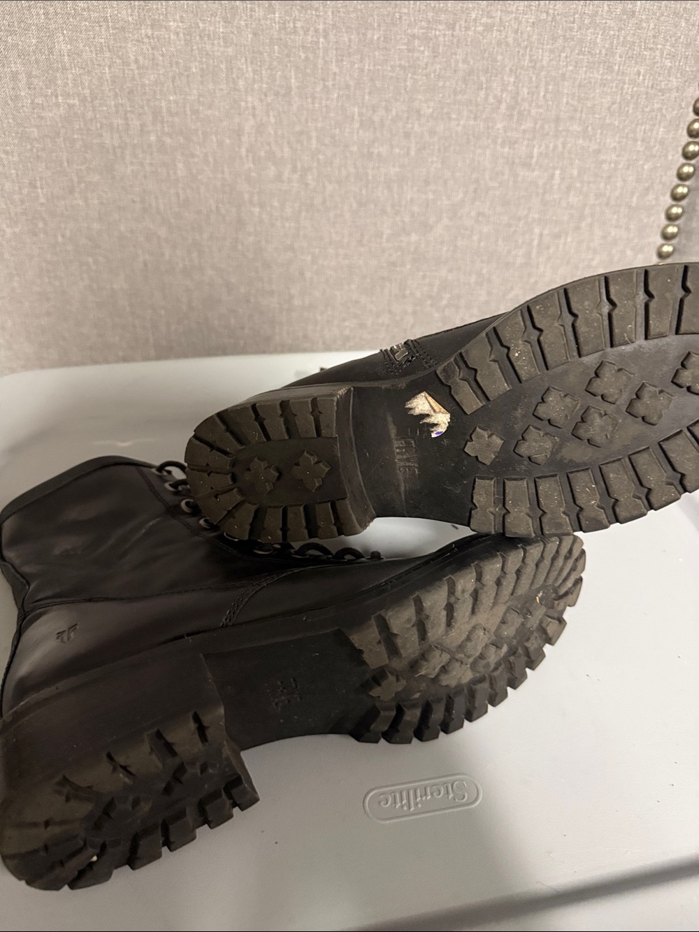 Frye Women’s Black Lace-Up Combat Boots - Picture 4 of 6